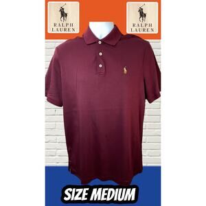 POLO RALPH LAUREN Classic Fit Cotton Polo Shirt Purple Medium